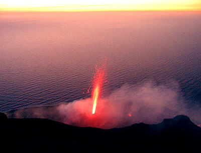 Strombolian Explosion of the Stromboli Volcano